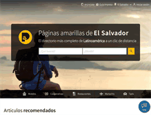 Tablet Screenshot of paginasamarillas.com.sv
